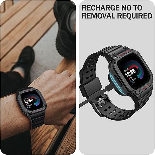 Miniatura 5 de Fintie Bandas con funda compatible con Fitbit Versa 4321  Versa LiteFitbit Sense 2  Sense, correa protectora resistente para hombre