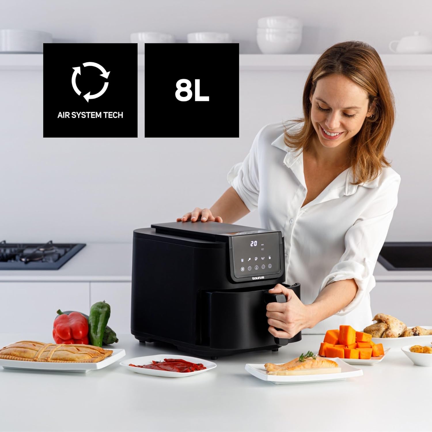 Freidora sin aceite Taurus XL Aero Crisp 8L por 59,99€ ¡¡59% de descuento!!