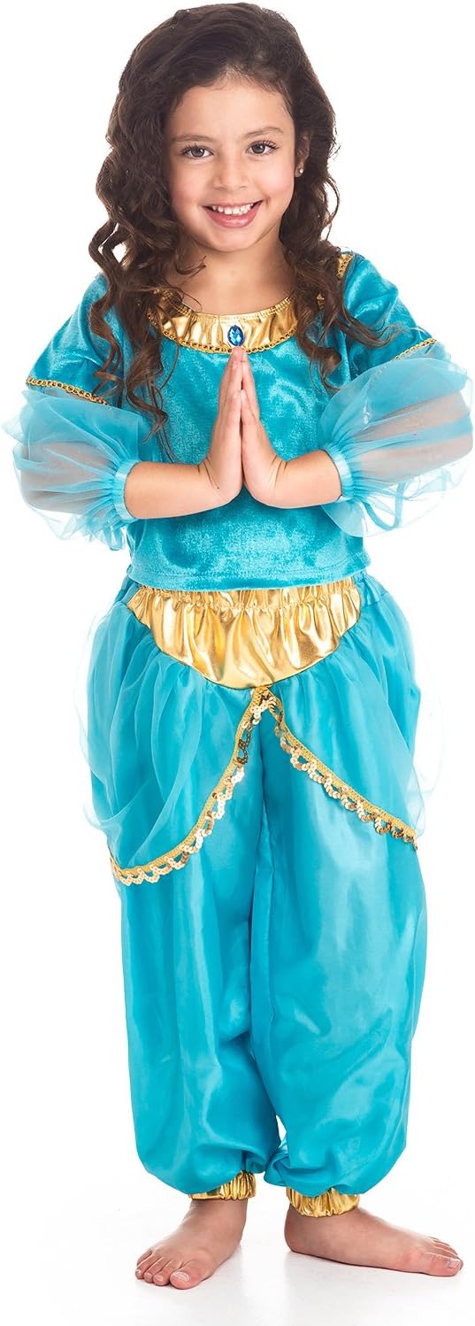 Little AdventuresOasis Princess Dress Up Costume - Machine Washable Child Pretend Play and Party Dress-Ups with No Glitter