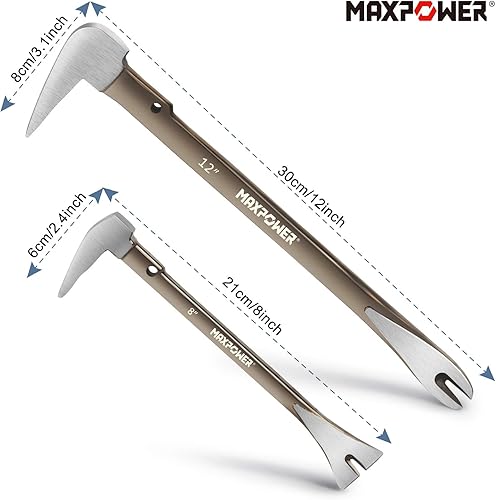Miniatura 5 de MAXPOWER Juego de barra de palanca para extractor de uñas y martillo de trineo de 4 libras