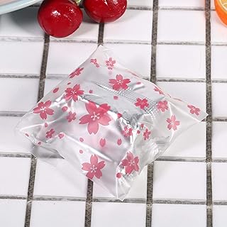 Biscottiera Biscuit Bag per Caramelle 100Pz(Cherry blossom 7 * 7CM)