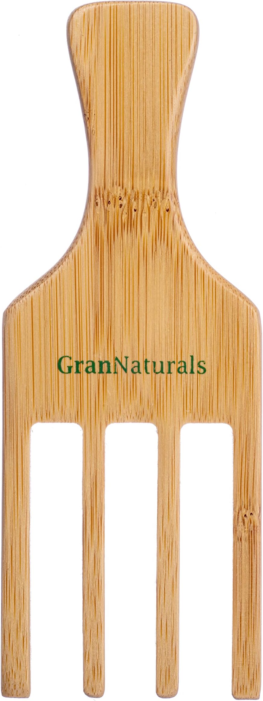 GranNaturals Wide Tooth 4 Prong Wooden Hair Pick