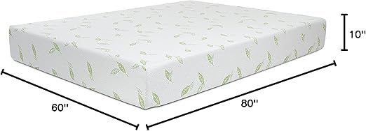 NapQueen Queen Size Mattress, 10 Inch Anula Green Tea Infused Memory Foam Mattress, Queen Size Mattress Bed in a Box, CertiPUR-US Certified Mattress thumbnail 2