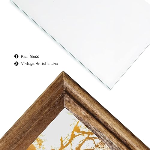 Miniatura 4 de Tamolus 3 portarretratos verticales horizontales de madera con bisagras de 4 x 6 pulgadas y 5 x 7 pulgadas, triple plegable, decoración del hogar