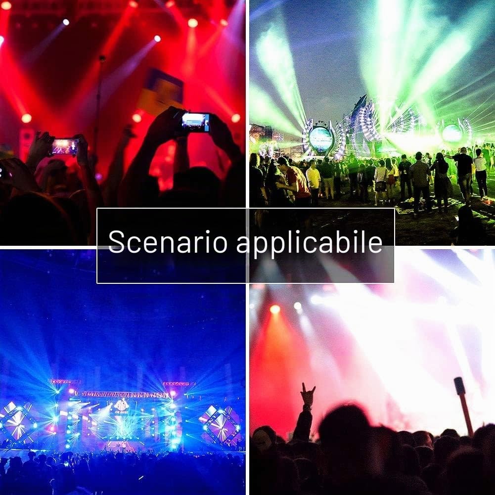 SEBRUANC 4PCS RGB Par LED con PVC Borsa, 36 LED 72W Fari Luci da Palco con Telecomando e Modalità Attivata dal Suono, Illuminazione Discoteca per Feste Bar Banda Halloween Natal