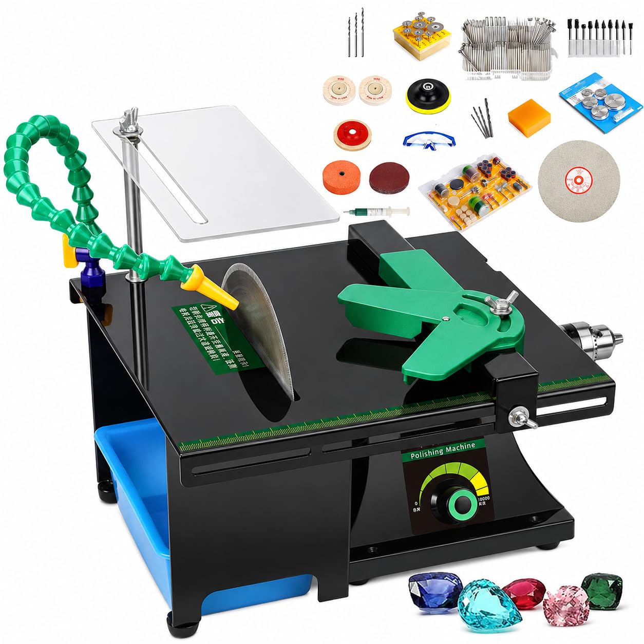 Pulidora multifuncional de gemas con sistema de refrigeración para joyería