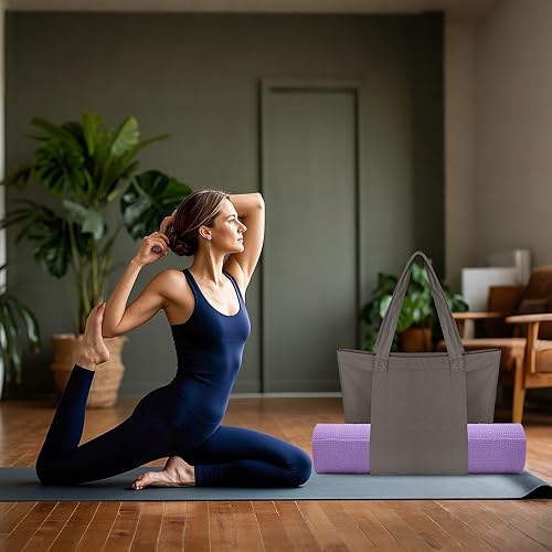 Miniatura 4 de Yoga Mat Bag for Women Canvas Bag with Yoga Mat Carrier Yoga Mat Bags for Workout Pilates Travel Beach and Gym