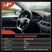 Vista 2 de A-Premium Interruptor de ventana eléctrico maestro de 8+13 pines compatible con Dodge Dart 2013-2016 y Jeep Cherokee 2014-2016 y Chrysler 200