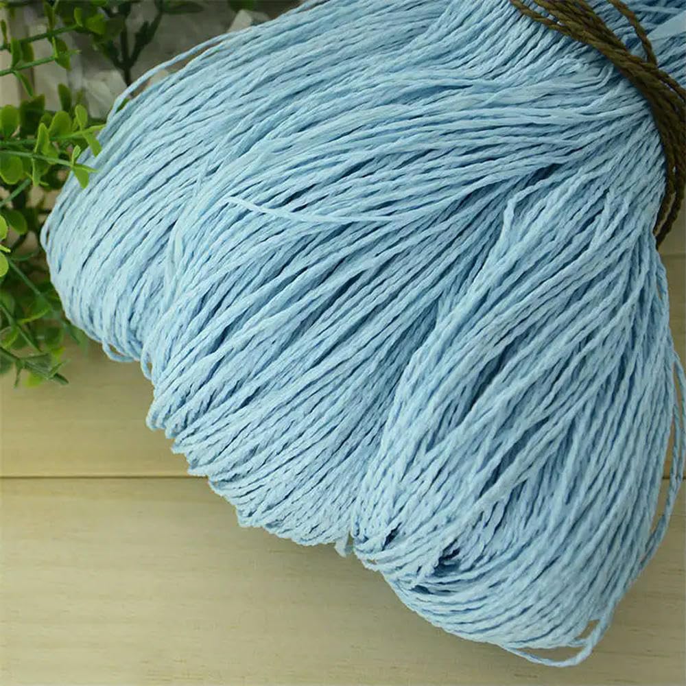 VIXDA 500g Raffia Yarn Raffia Straw Yarn Knitting Crochet Yarn Summer Hat Yarn Raffia Thread for Crochet Knitting DIY Handmade