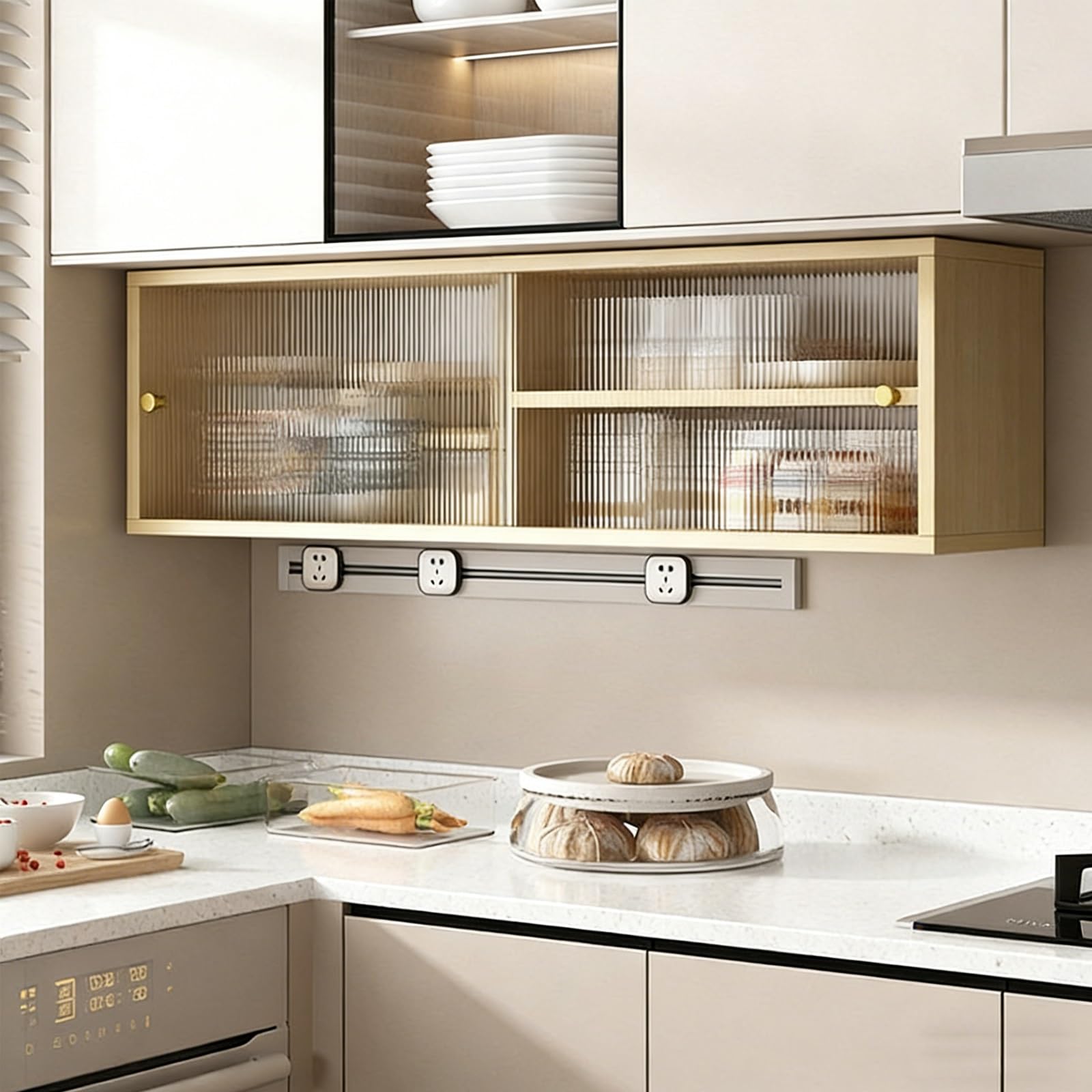 Armoire murale bois massif salon salle de bain meuble gain de place