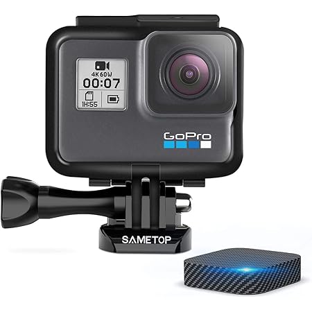 sametop gopro hero7 black用 フレームマウント 保護ケース ゴープロ アクセサリー gopro hero7 hero6 hero5 hero 2018 カメラに兼用 レンズカバー付き