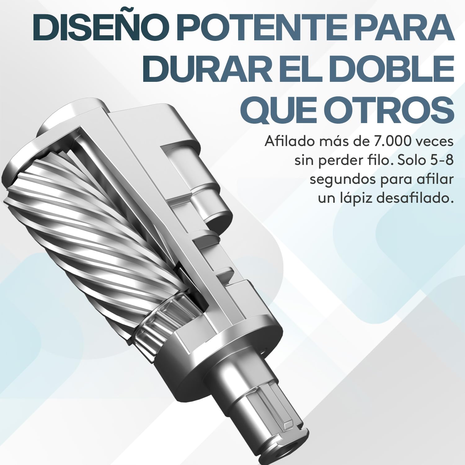 ACROPAQ Afilador eléctrico - Afilador profesional, con recipiente, 6 orificios para bolígrafos gruesos y finos - sacapuntas con lata - negro,41010
