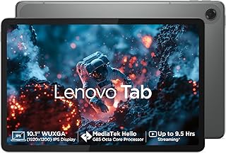 Lenovo Tab | 10.1" Display, 4G (LTE) + Wi-Fi (Calling)| 4 GB RAM+64 GB ROM (Expandable up to 1 TB), MediaTek Helio G85,Metal Body, Dual Speakers with Dolby Atmos, Android 14, 5100mAh Battery, Grey