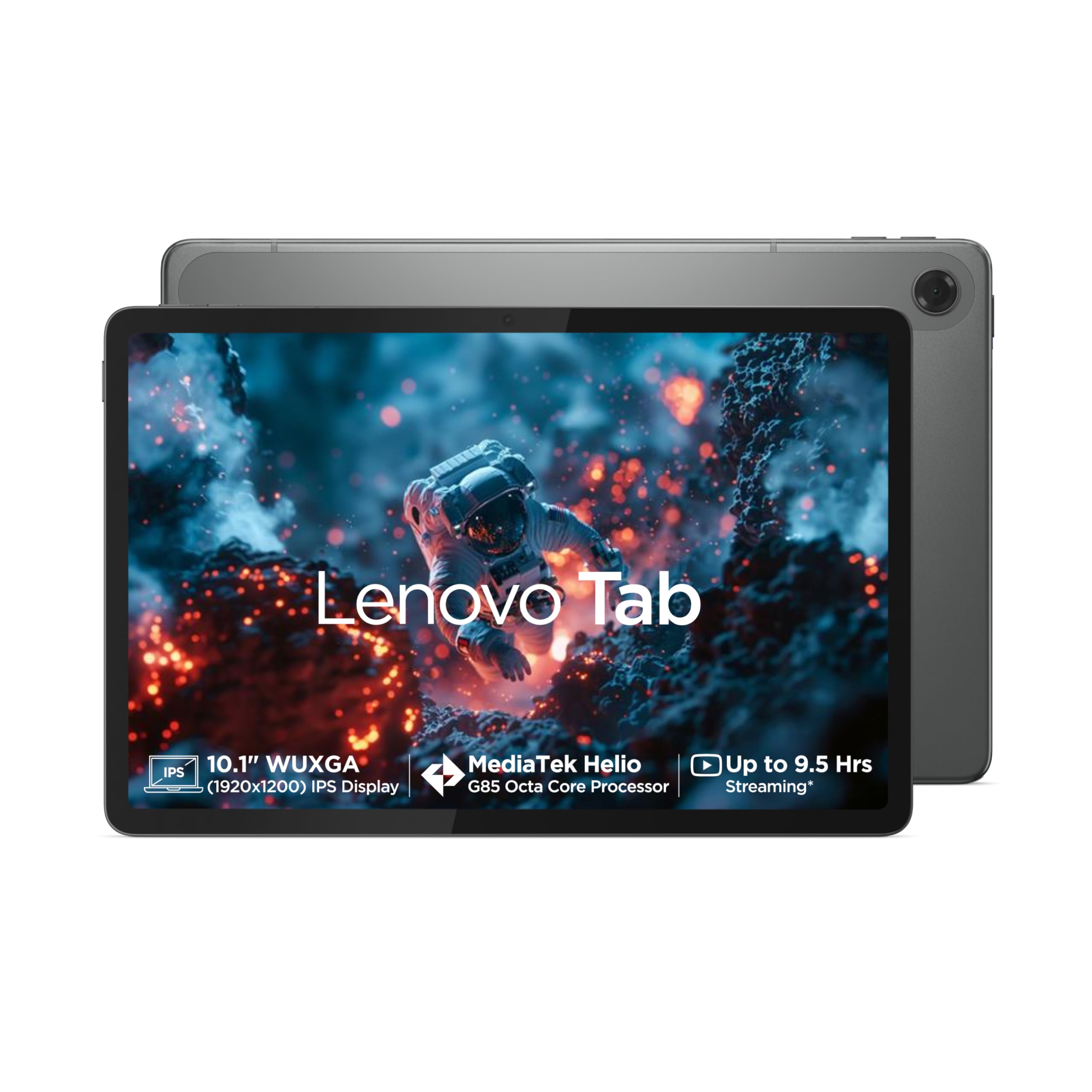 lenovo tab| 10.1" display| 4g (lte) + wi-fi (calling)| 4 gb ram + 64 gb rom (expandable up to 1 tb)| metal body| dual speakers with dolby atmos| android 14| color: luna grey