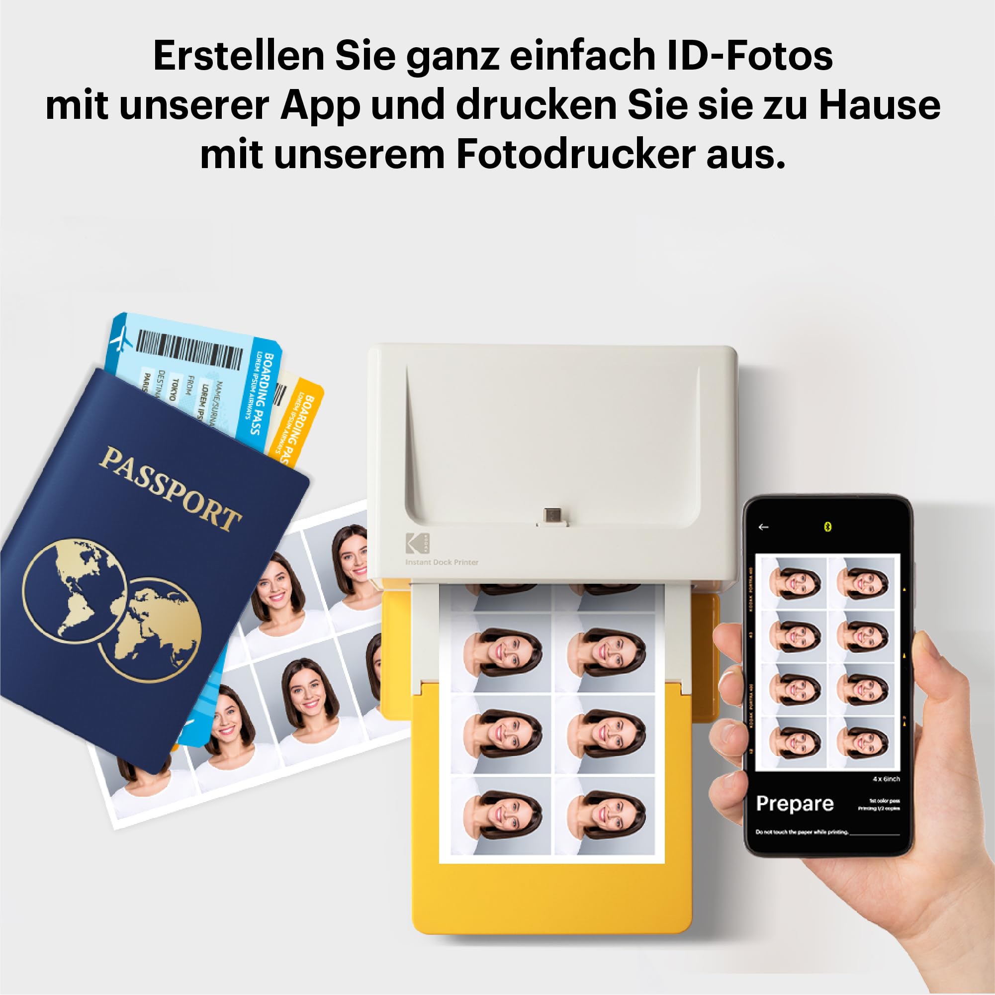 KODAK Dock Plus 4PASS Mobiler Fotodrucker 10x15cm