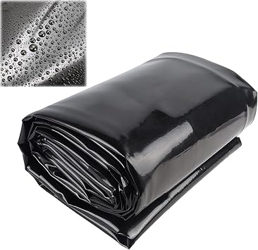 5 Mil Pond Liner, 3x3ft 7x10ft 13x20ft 33x66ft HDPE Pond Liners for Outdoor Ponds, Pond Lining for Koi, Fish, Water Garden, Fountain, Waterfall Size 1x1m/3x3ft