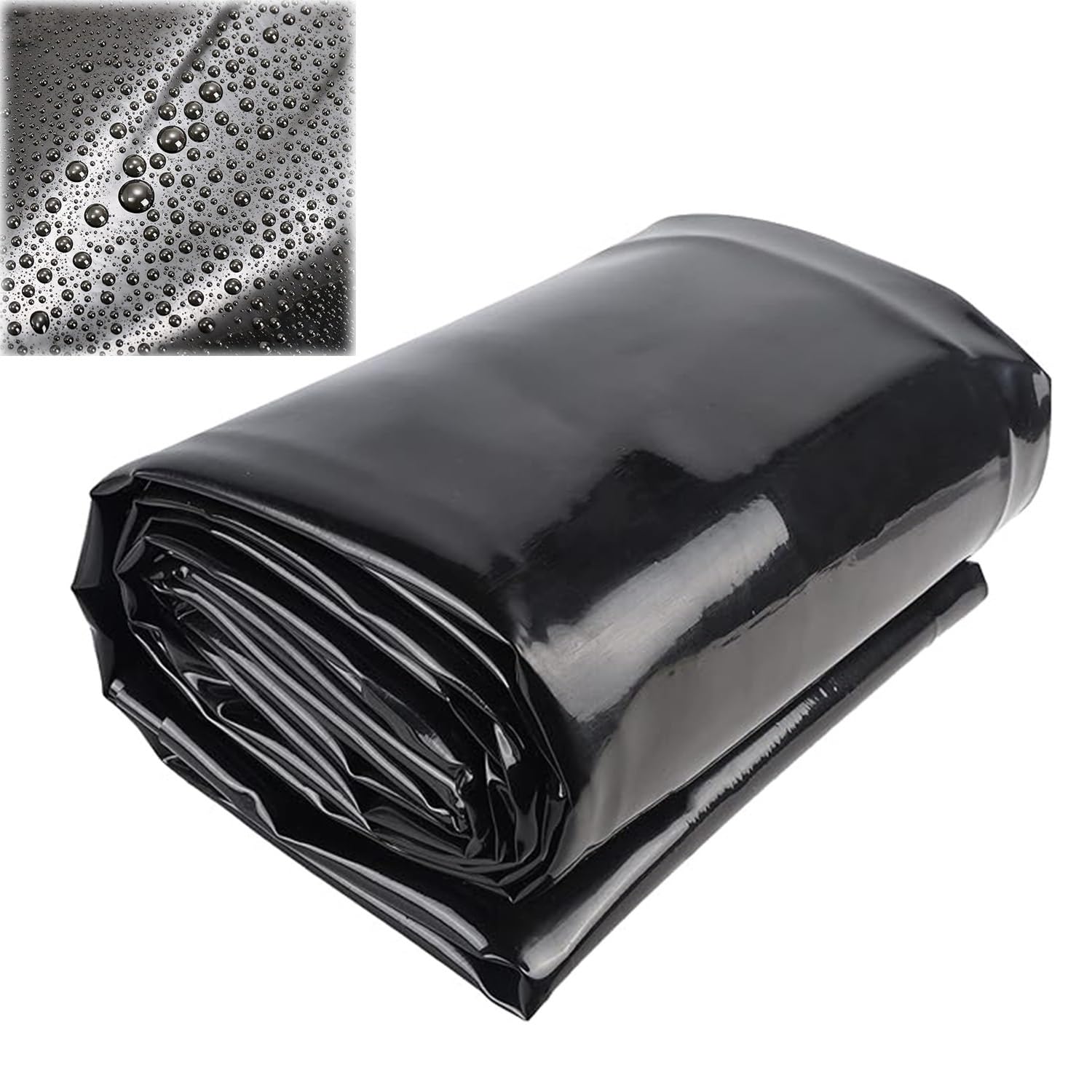 Yidechon 5 Mil Pond Liner, 3x3ft 7x10ft 13x20ft 33x66ft HDPE Pond Liners for Outdoor Ponds, Pond Lining for Koi, Fish, Water Garden, Fountain, Waterfall (Size : 1x1m/3x3ft)