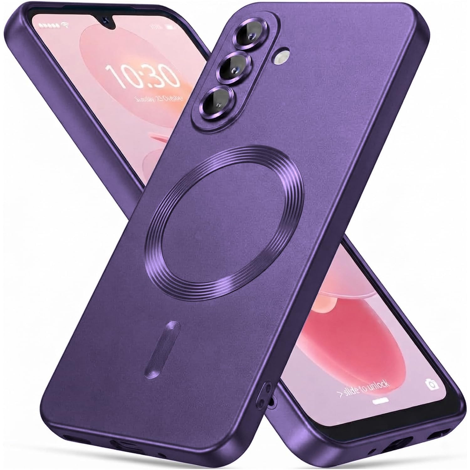DIZORO Samsung A17 5g Case, Compatible with Mag Safe Back Cover, Matte Luxury Metallic Luster Flexible TPU Wireless Charging Shockproof Case with Camera Protector Lens (Silver) — Amazon image 13