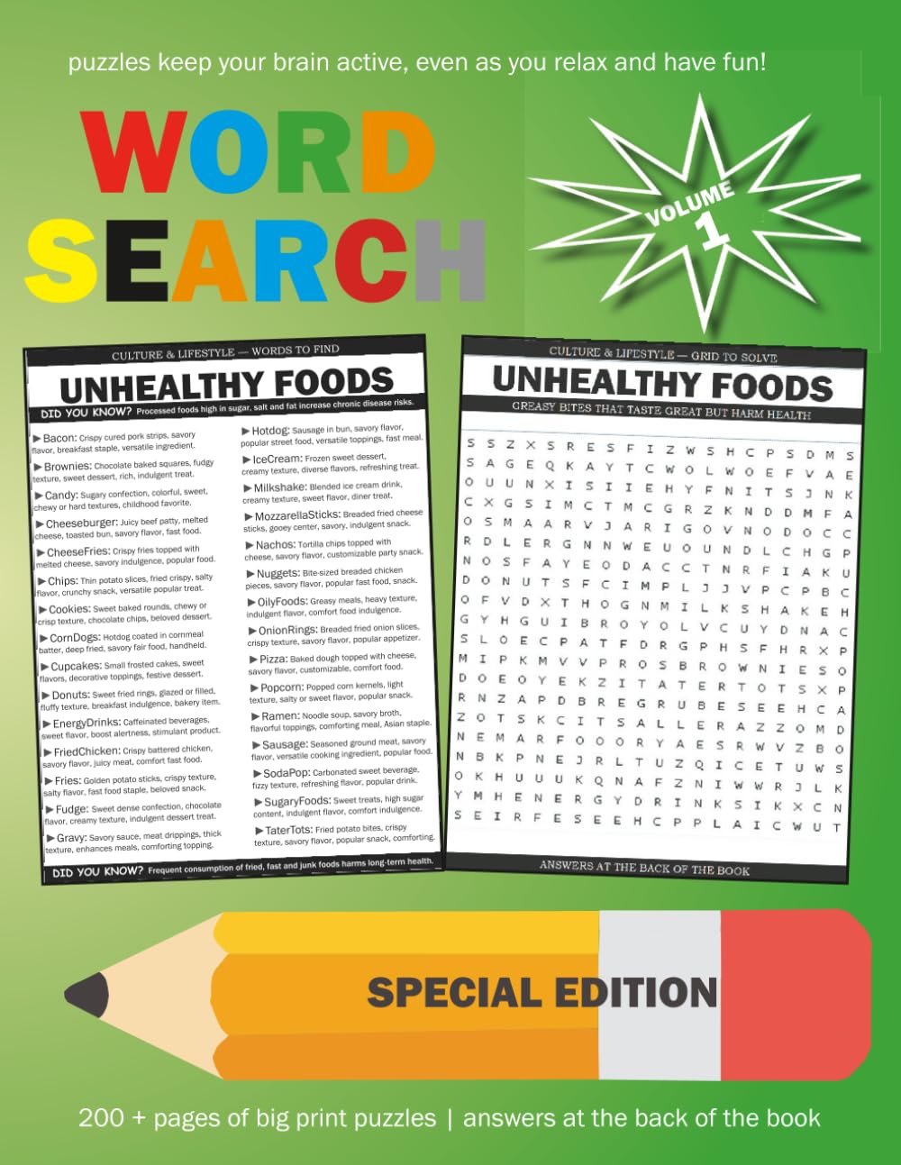 Mega Word Search Puzzle Book for All Ages: 200+ Themed Word Searches with Unscrambles, Trivia & Bonus Challenges — Hours of Fun