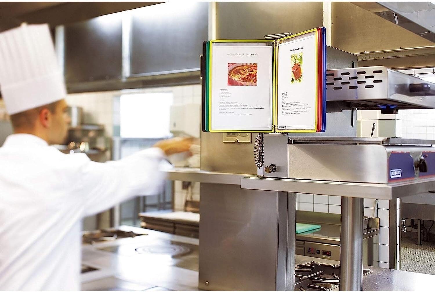 Organizzatore di file a fisarmonica da parete, 10 cartellette A4 fronte-retro, multicolori(Multi Coloured)