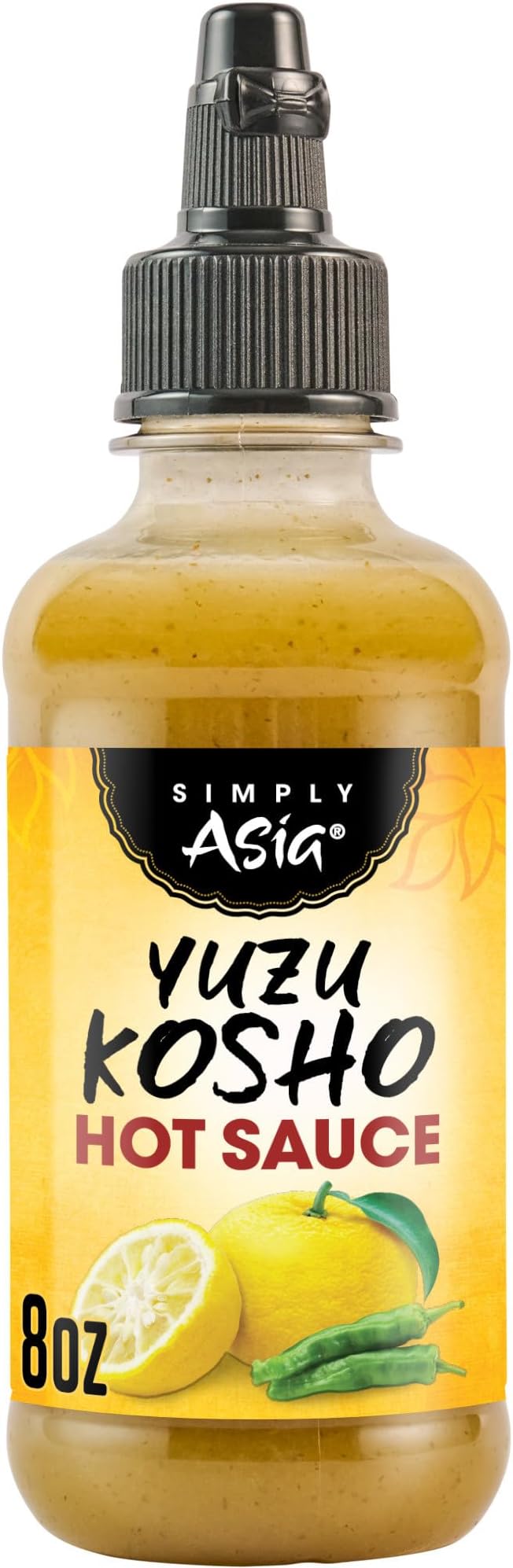 Simply Asia Hot Sauce, Yuzu Kosho, Bright, Zesty, Citrus Heat for Rice, Sushi, Sashimi, Grilled Meat, and More, 8 fl oz