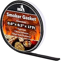 Vista 17 de UNCO Junta para ahumador - 15 pies, 1/2"X1/8", parrilla de alta temperatura y junta para barbacoa