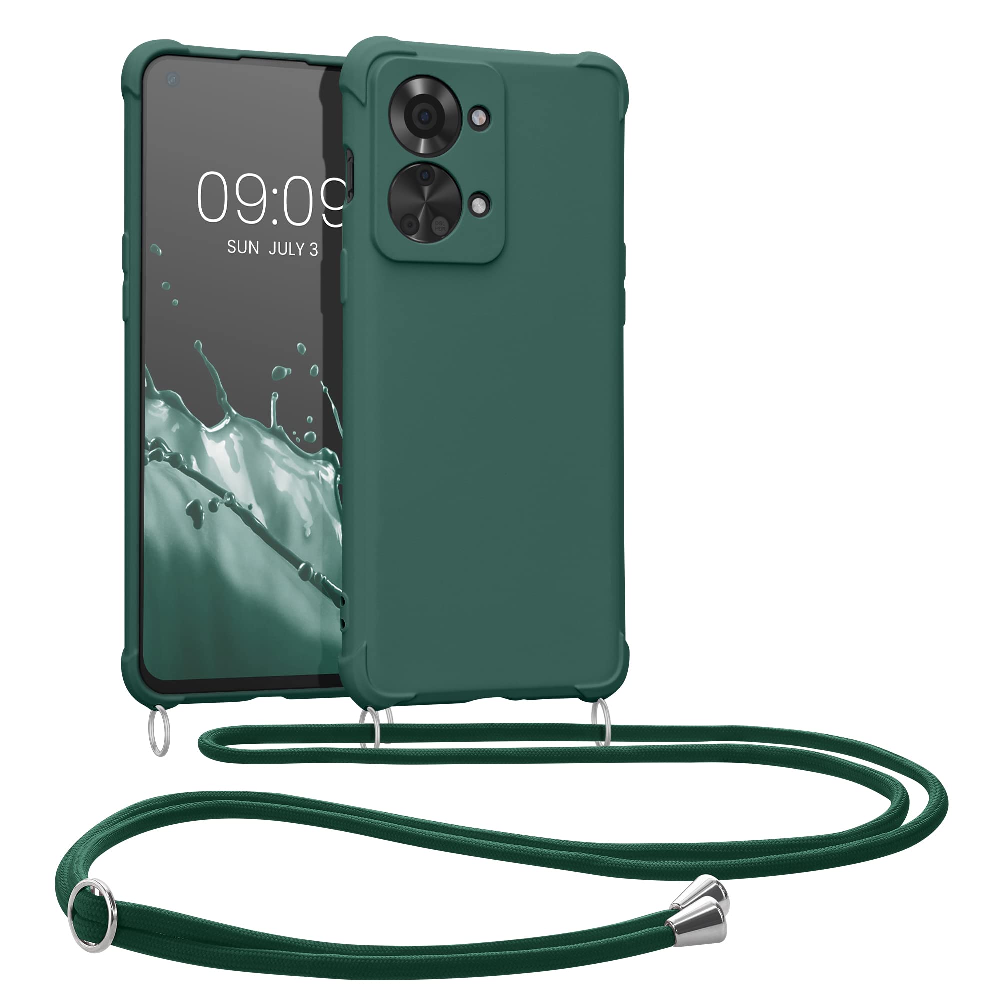 Coque En Silicone Avec Cordon Pour OnePlus Nord 2T 5G - Marque Kwmobile - Neuf Sous Blister - Protection Anti-chocs