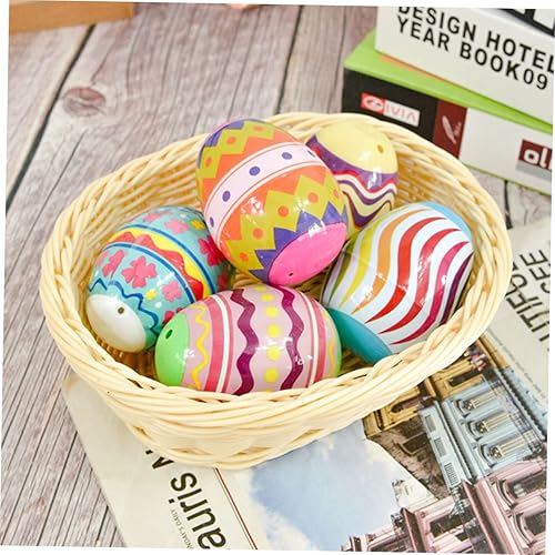 Miniatura 2 de CHILDWEET Elegante cesta de joyería de ratán cesta de almacenamiento tapa para despensa aperitivos y artículos de tocador cestas tejidas para cocina