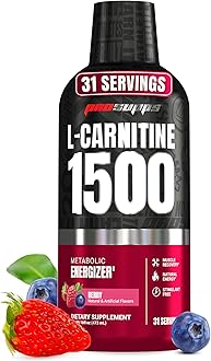 PROSUPPS L-Carnitine Liquid 1500, Stimulant-Free Liquid Shots for Men & Women - Clean Workout Drink for Energy, Performance & Muscle Recovery - No Sugar, No Carbs - 31 Servings, Berry