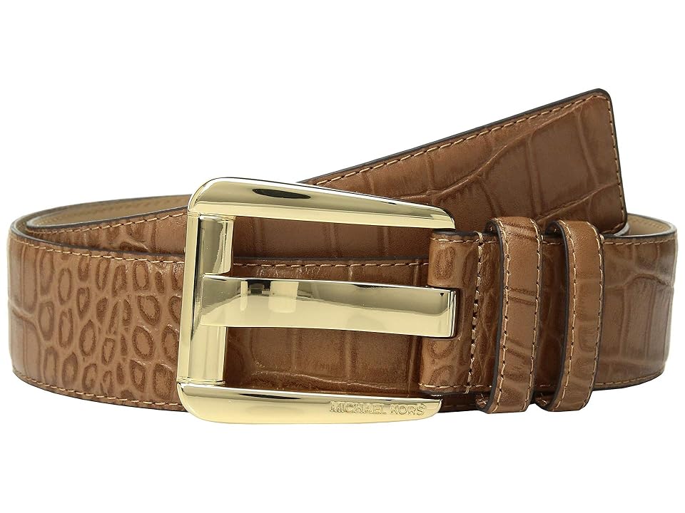 

MICHAEL Michael Kors 42 mm Croco Belt (Acorn) Women's Belts, Brown