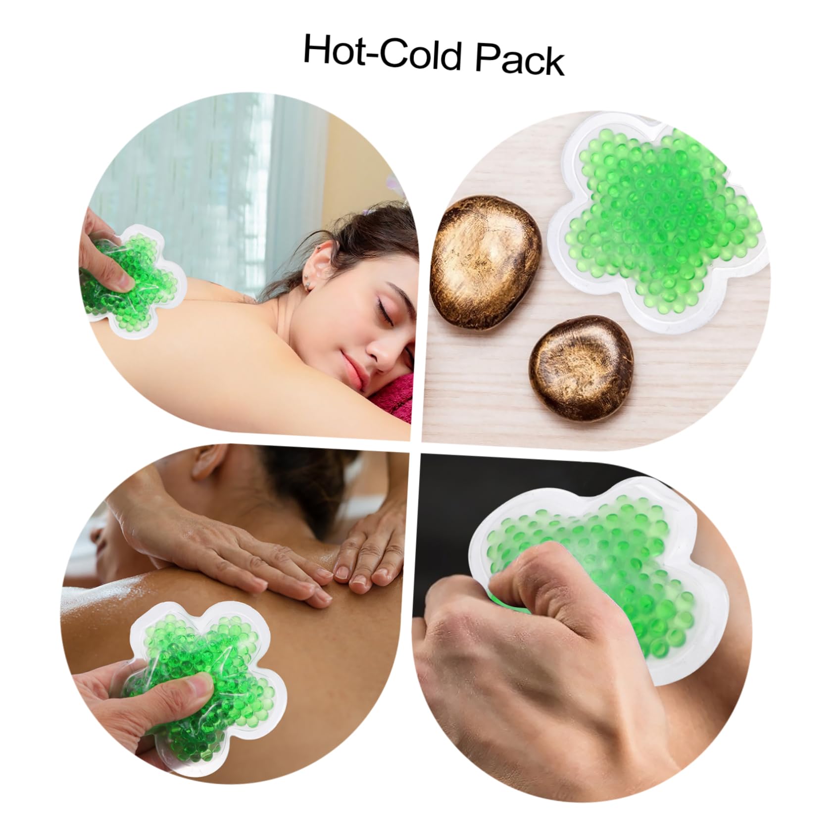 Impacco Gel Riutilizzabile 4 Pezzi Verde per Terapia Caldo Freddo | Pvc e Gel, Uso in Kit di Primo Soccorso, Compatibile Microonde, Confezione Multipla per Applicazioni Rapide