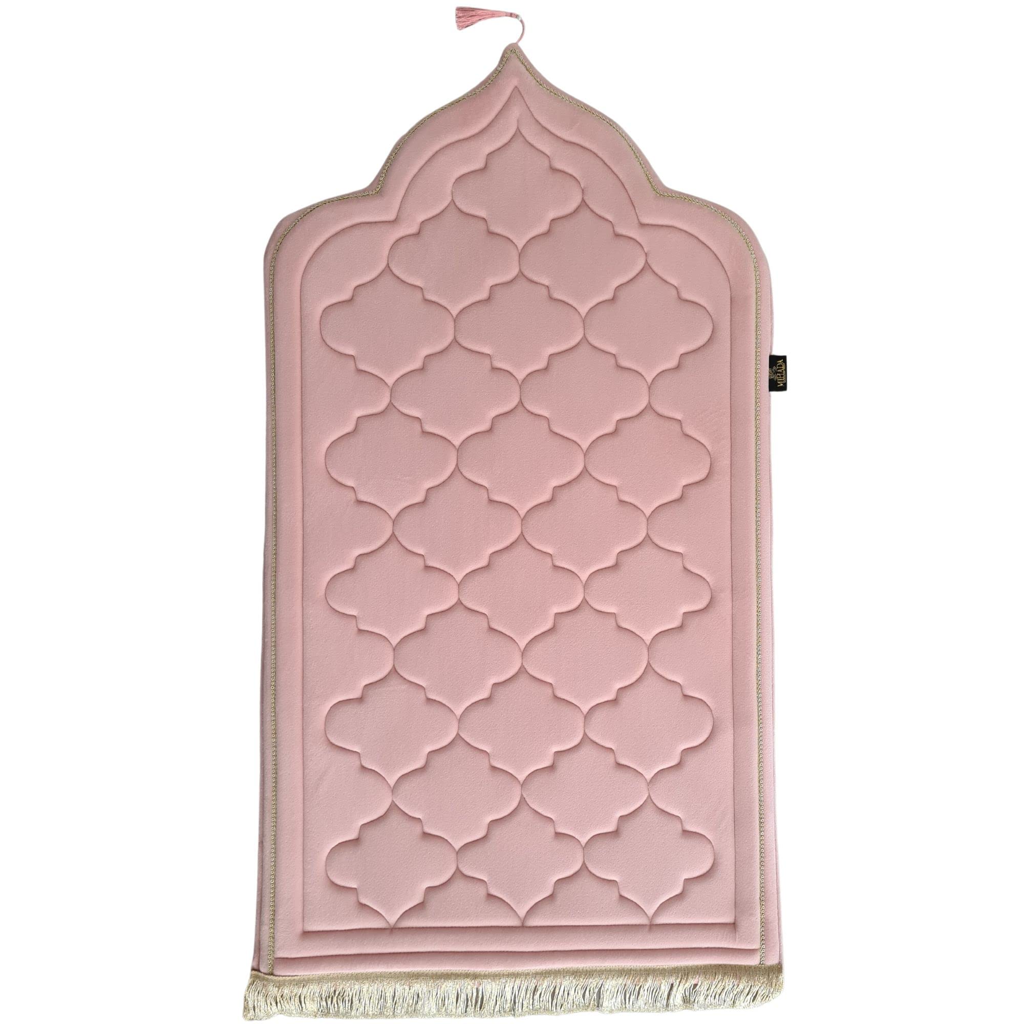 Tapis de prière rose épais et rembourré au style moderne