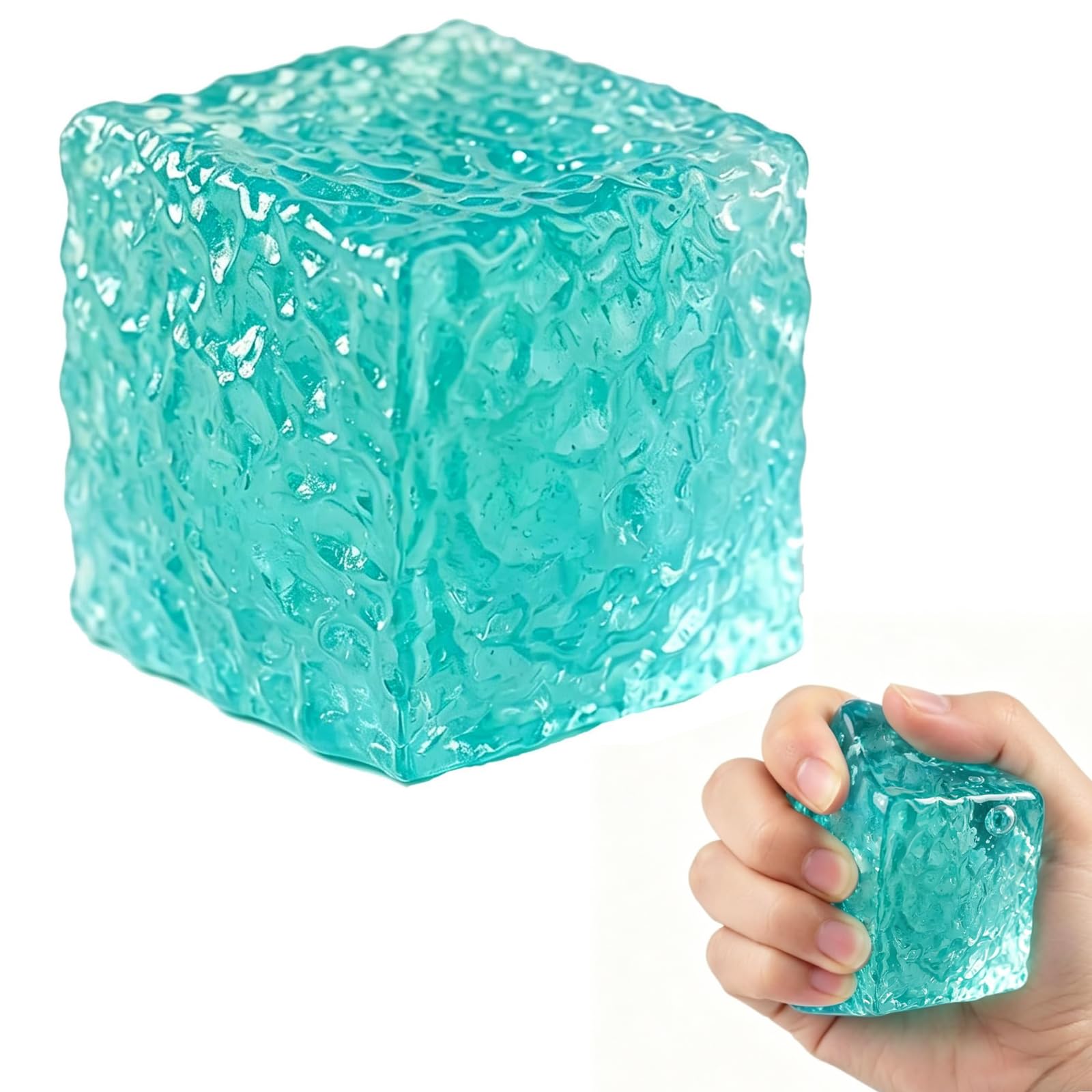 6cm Squishy Cube, Ice Cube Squishy Desk Decor, Cute Tool for Office and Classroom Use, Blue Honeycomb Design Decorative, Perfect for Office Breaks, Classroom Activities, Or Travel Moments
