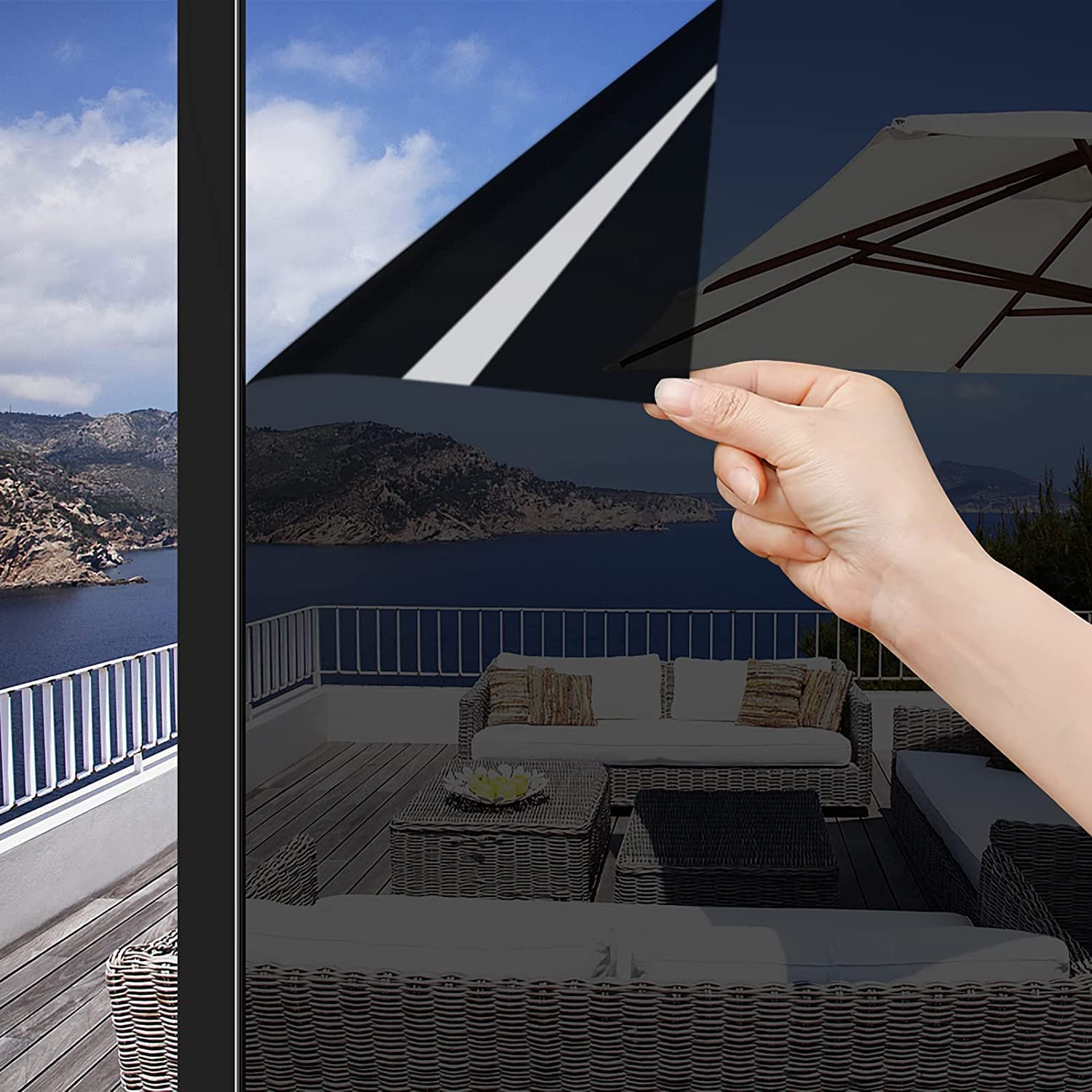 SIA VENDORS One Way Window Privacy Film Daytime Reflective Mirror Window Tint Cling Heat Control UV Blocking Window Sticker Glass Decals for Home Office Decor (20Inch X 16 Feet, Light Black) (B0B18FCCPN) Amazon Price History, Amazon Price Tracker