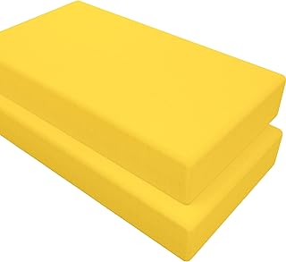 yellow fitted crib sheet