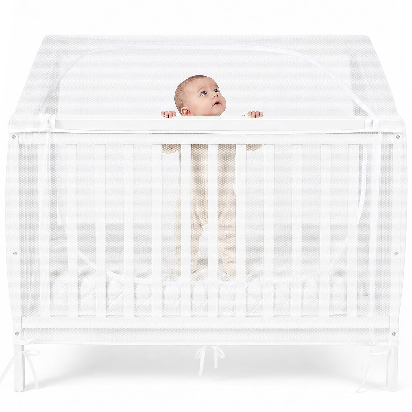 WANRU Crib Mosquito Net Cover for Full Size Crib