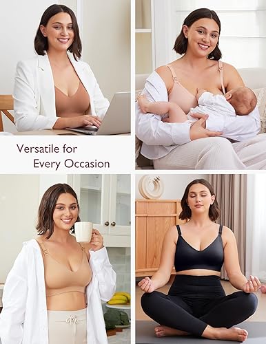 Miniatura 5 de Momcozy YN21 - Brasier de lactancia para lactancia materna, sin costuras, ultra cómodo, forma natural, bralette para dormir durante el embarazo