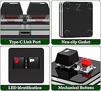 Vista 3 de Geekria Controlador de silencio de reunión RGB compatible con la aplicación Windows Zoom, silenciar/desactivar audio de micrófono, video