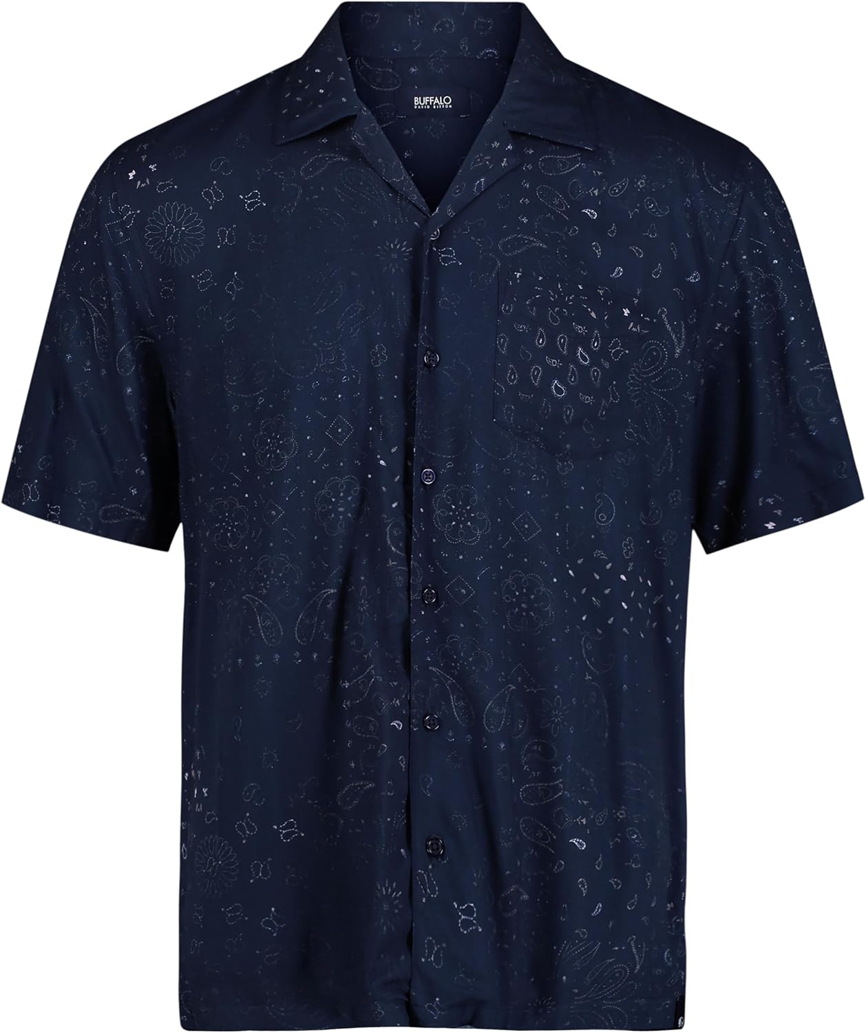 Buffalo David Bitton Men's Short Sleeve Cloud Drape Soft Weave Button Down