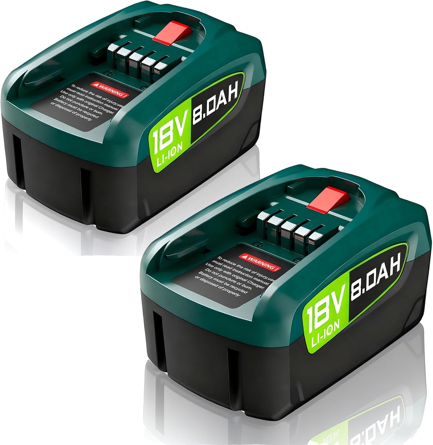 2×8000mAh Ersatzakku für Bosch 18V PBA/PSB/PSR Serie, Kompatibel mit Bosch Grünwerkzeuge Haus & Garten, Gardena 18V Akku (Nicht kompatibel mit Unlimited Staubsauger)