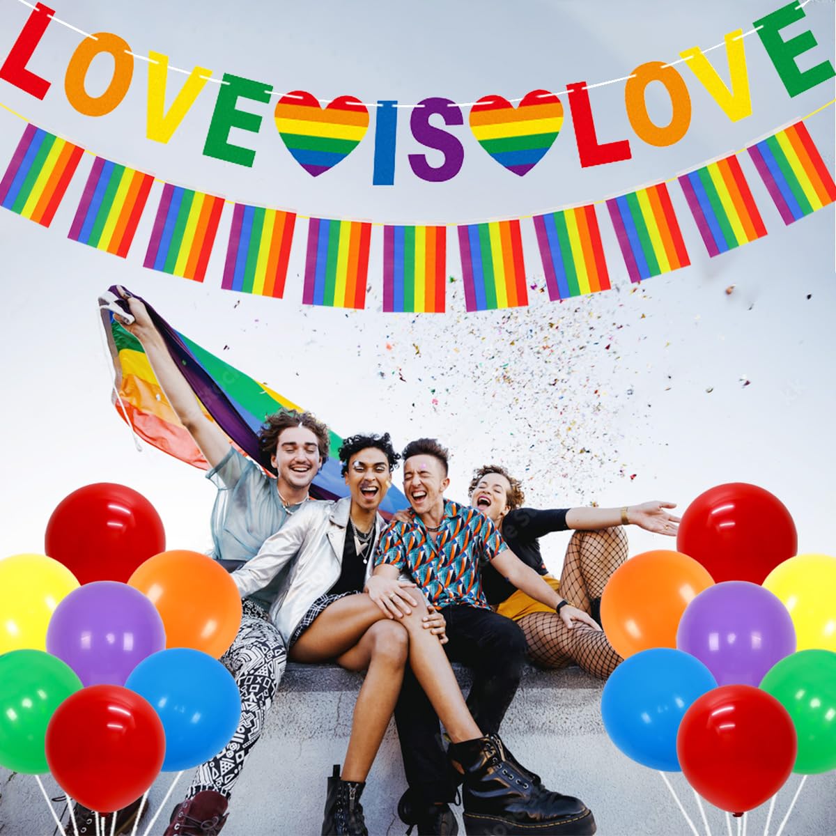 Lot De 9 Décorations De Table En Papier Nid D'abeille Arc-en-ciel - Thème LGBT Pride - Pour Fêtes Et événements