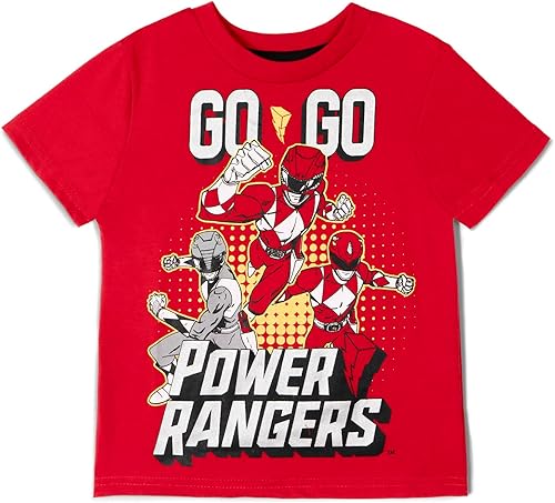 Miniatura 3 de Power Rangers Paquete de 2 camisetas Ranger rosas y amarillas, para niños pequeños y grandes