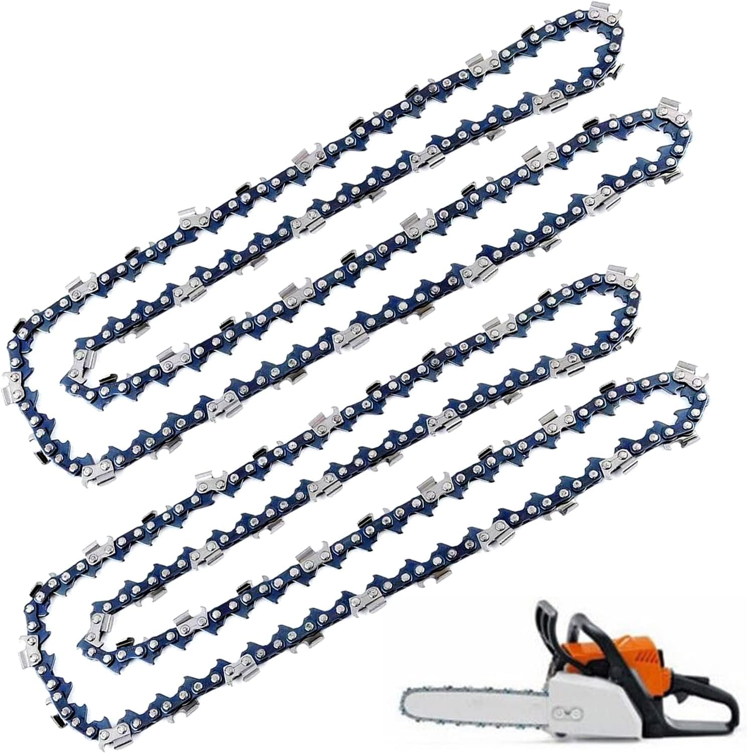 2-Packs 20 inch Chainsaw Chain .325" Pitch - .058" Gauge - 76 Drive Links for Husqvarna Stihl Poulan Craftsman Chainsaws, Fits Blue Max Models 53543 8901 8902 52209