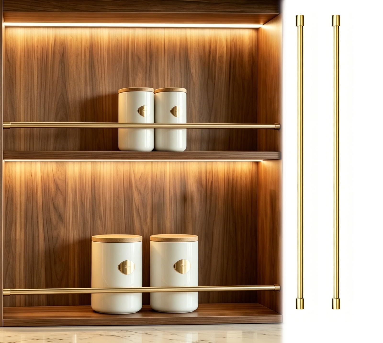 Rails anti-basculement pour petite étagère de cuisine et décoration d'hôtel moderne