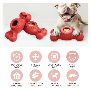 Frozen Dog Toy to Keep Them Busy, Though Dog Toys for Aggressive Chewers, Indestructible Dog Toy for Large Medium Small Breed, Chew Toys for Dogs Reduces Anxiety & Solve Boredom