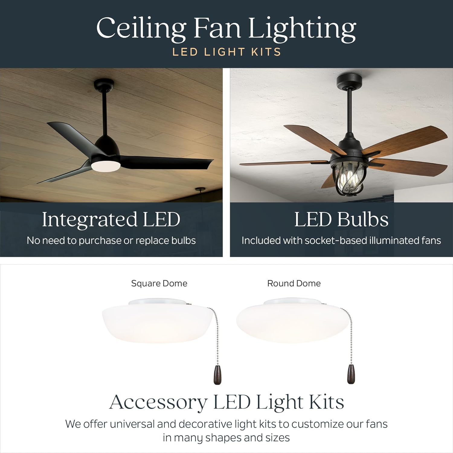 Kichler Spyn 52" Ceiling Fan with LED Lights in Anvil Iron, 3-Blade Contemporary Industrial Ceiling Fan, 3000K, Included Wall Control, (52" W x 14.5" H), 300275AVI