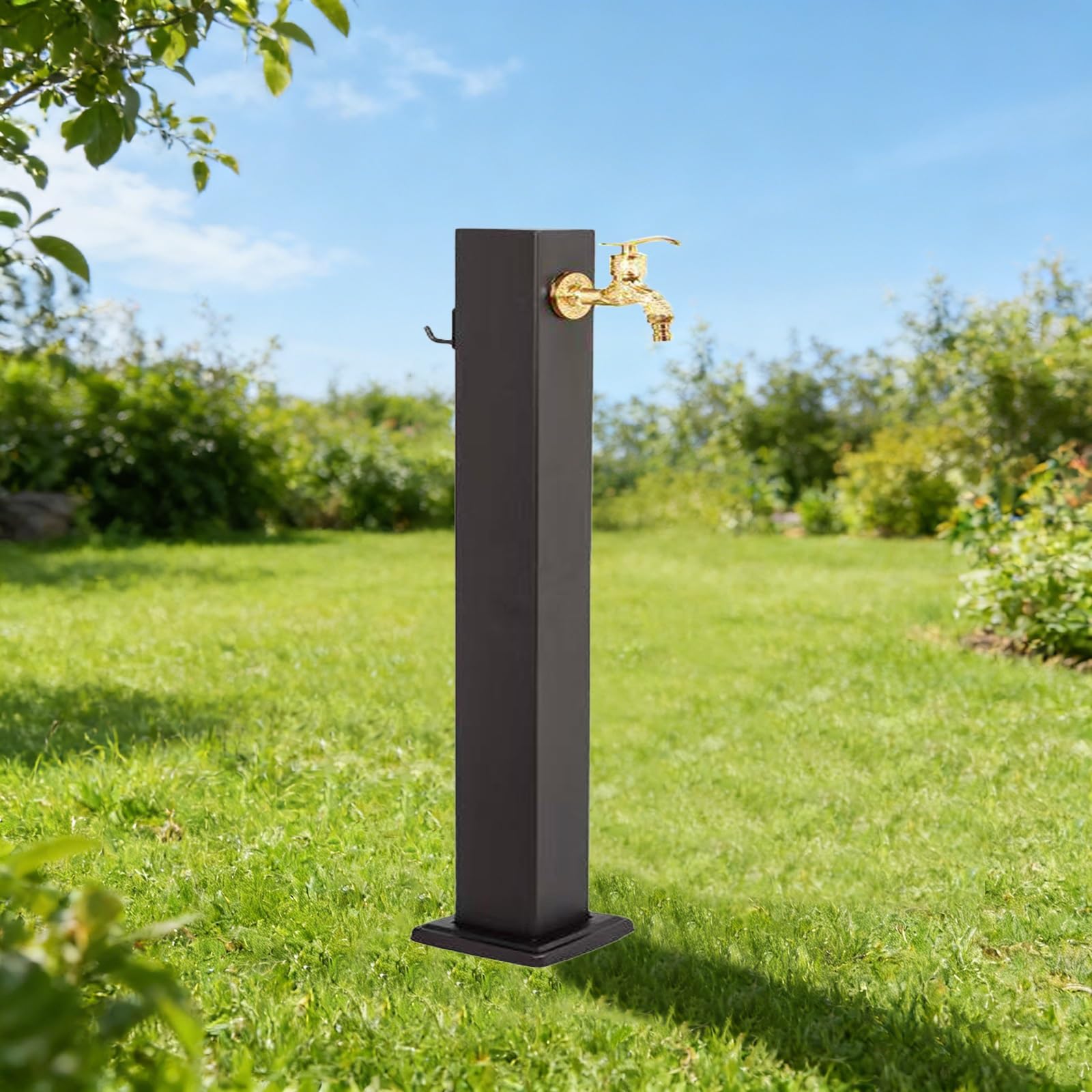 XDLEDMKIZ Freestanding Garden Water Column with Faucet, Floor Hose Stand Outdoor Antifreeze, for Farm Pasture Backyard