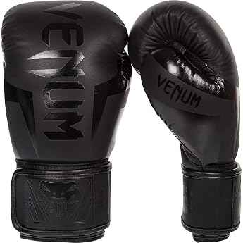 VENUM Elite Boxing Gloves (Matte Black)