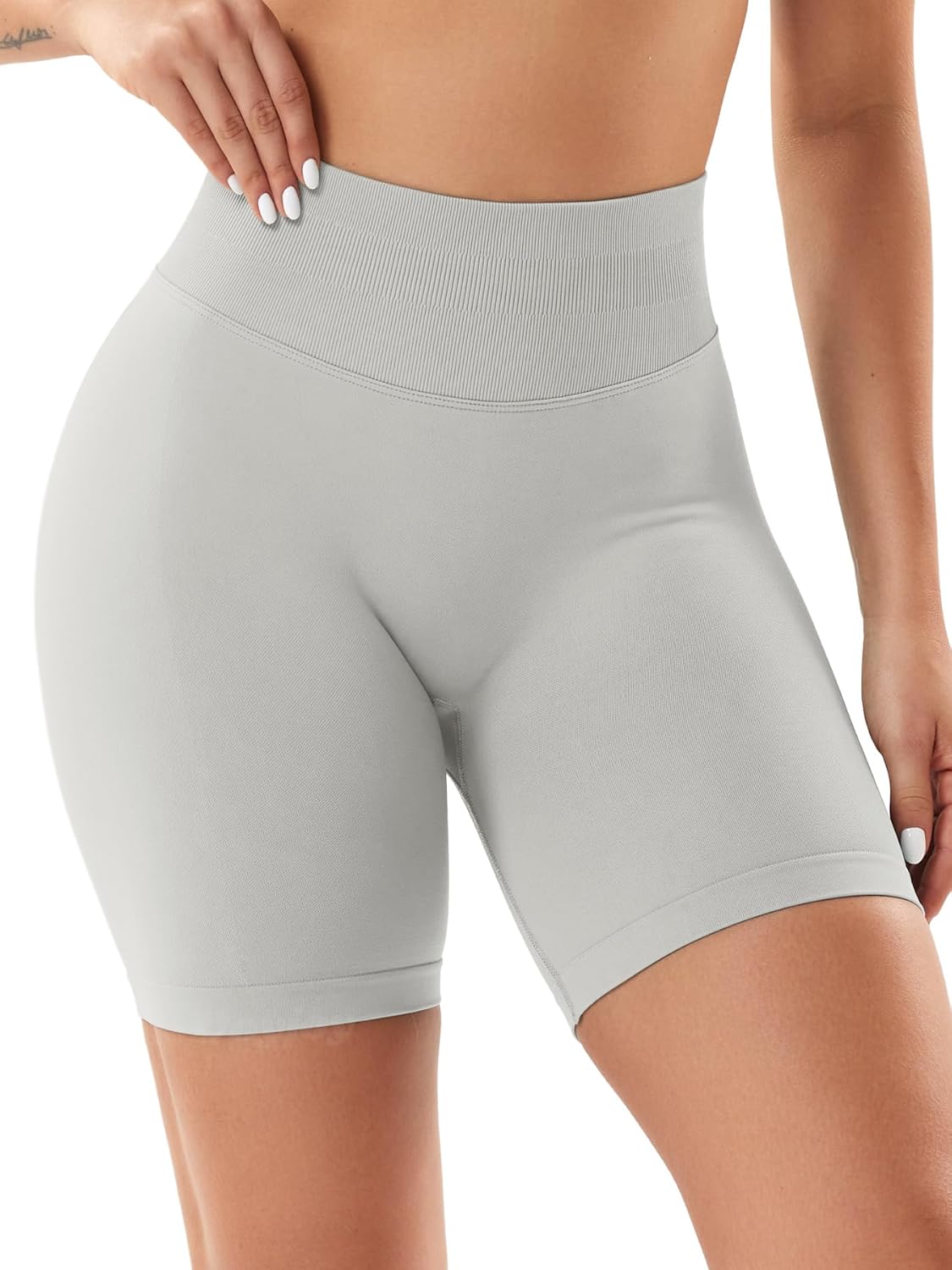 VOYJOY Women Workout Impact Shorts 2.5"/ 3.6"/ 4.5"/ 6" Scrunch Butt Lifting Gym Seamless Booty Biker Shorts - Image 4
