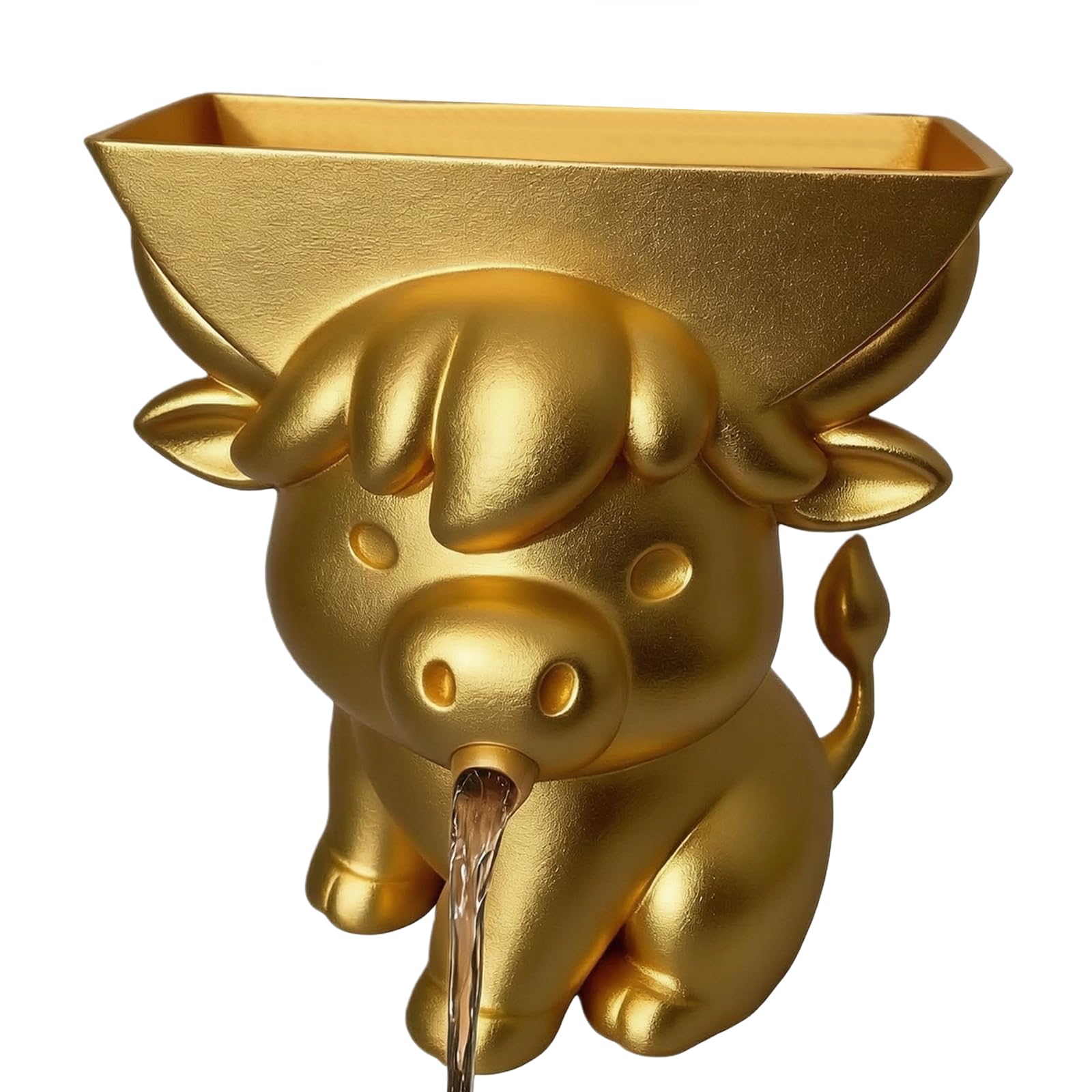 Introti Highland Cow Kitchen Sponge Holder with Drainage Sponge Drying Holder Sink Caddy Organizer for Kitchen Bathroom Counter Home Apartment Decor (Gold)